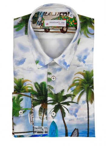 fantasy Shirt. Soft Collar. Landscape design