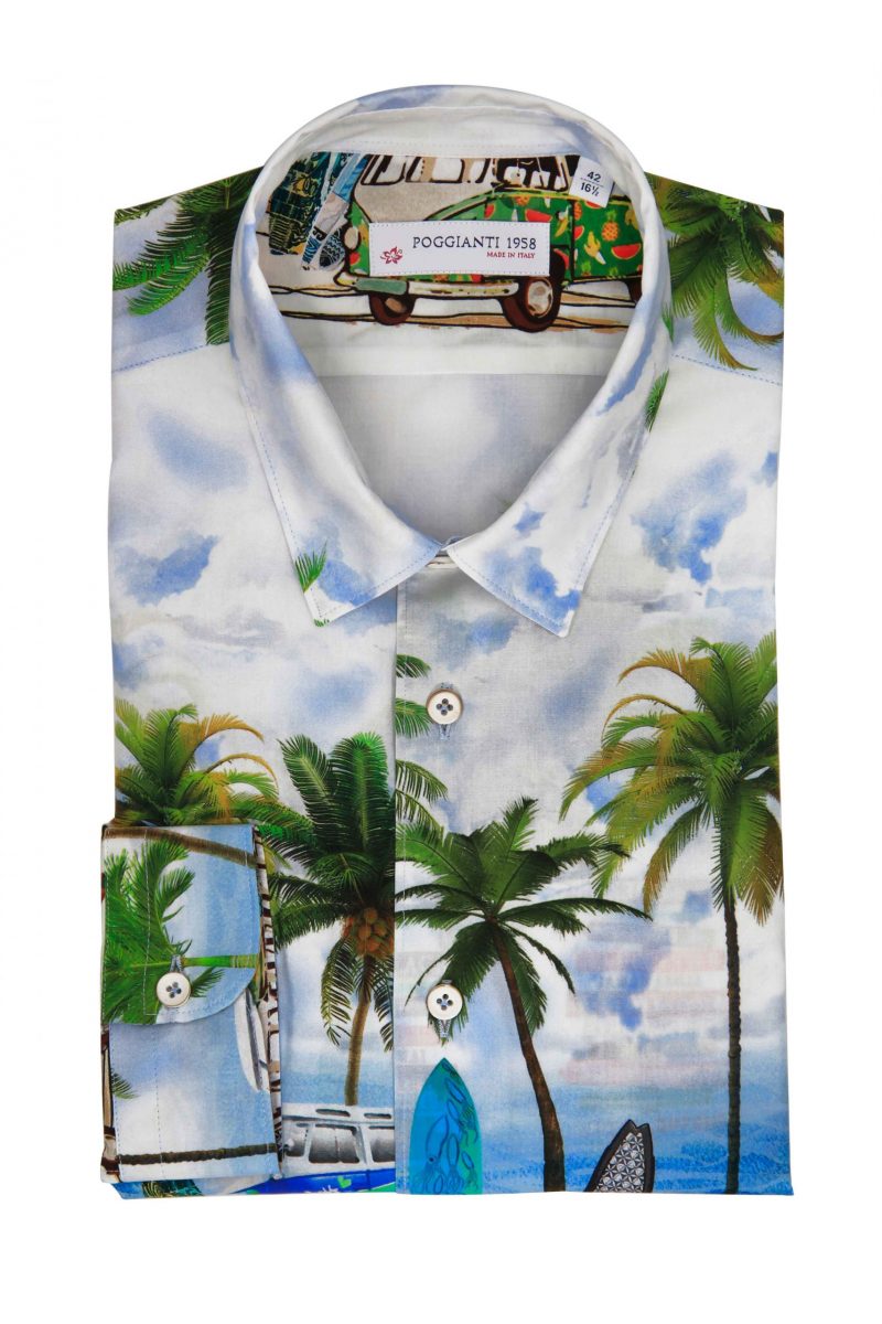fantasy Shirt. Soft Collar. Landscape design