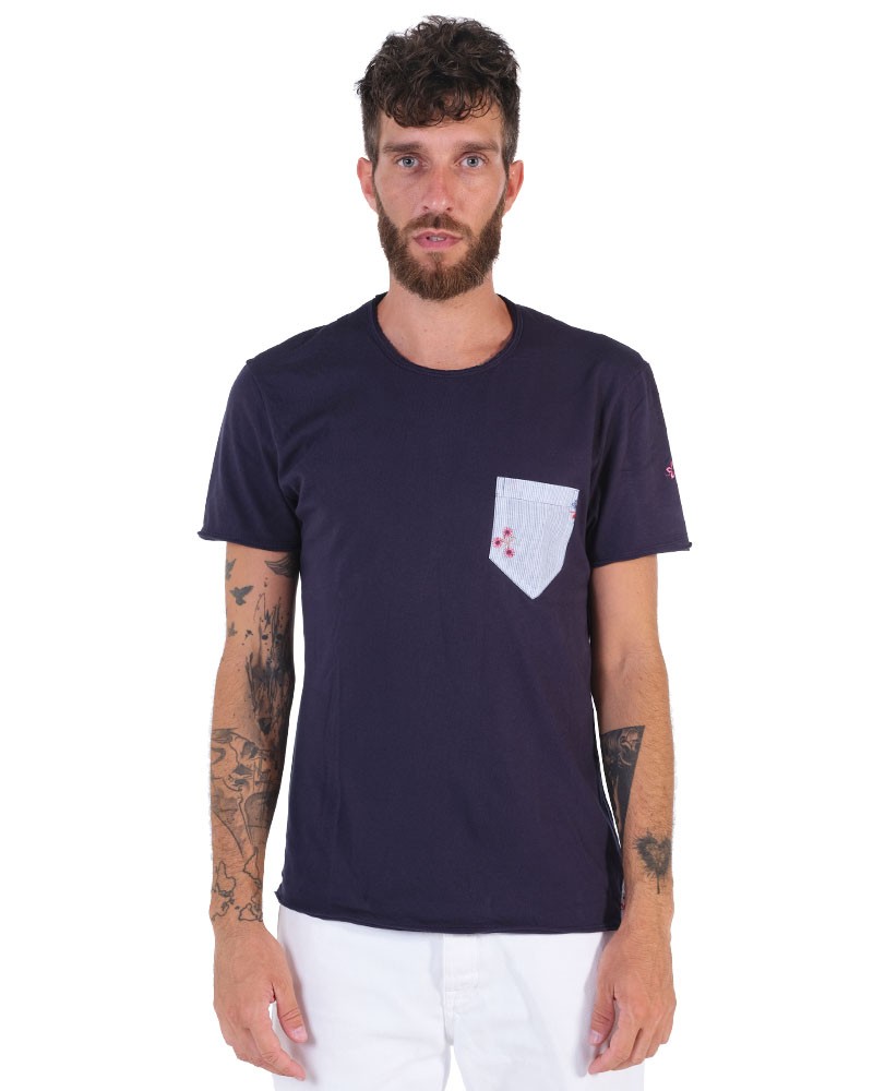 T-shirt cotone 924-02 Blu