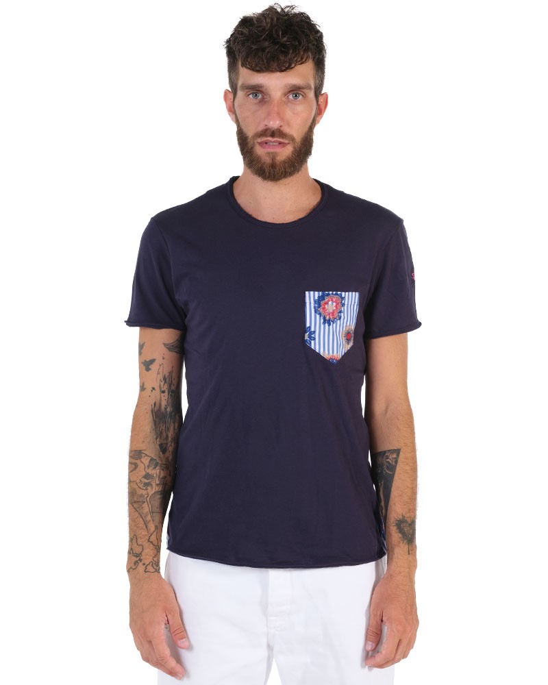 T-shirt cotone 957-02 Blu