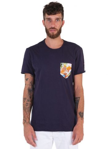 T-shirt cotone 853-01 Blu
