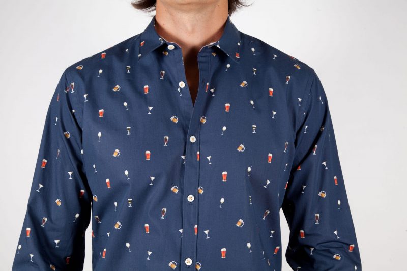 fashion shirt, soft and blue collar