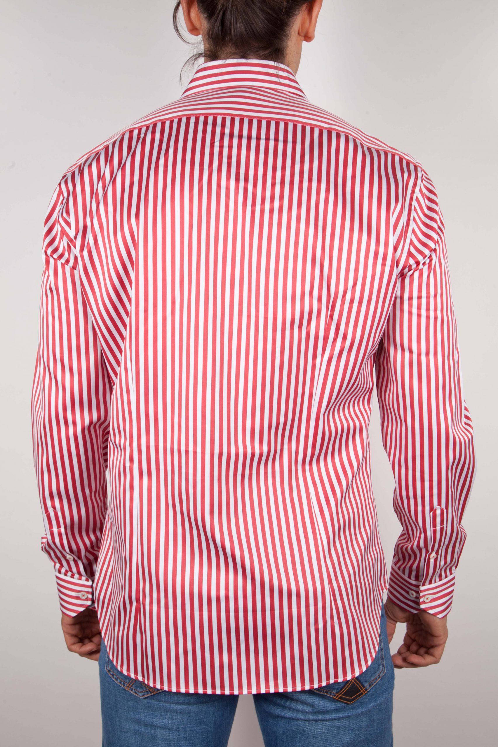 Shirt with blue and white lines - Poggianti camicie