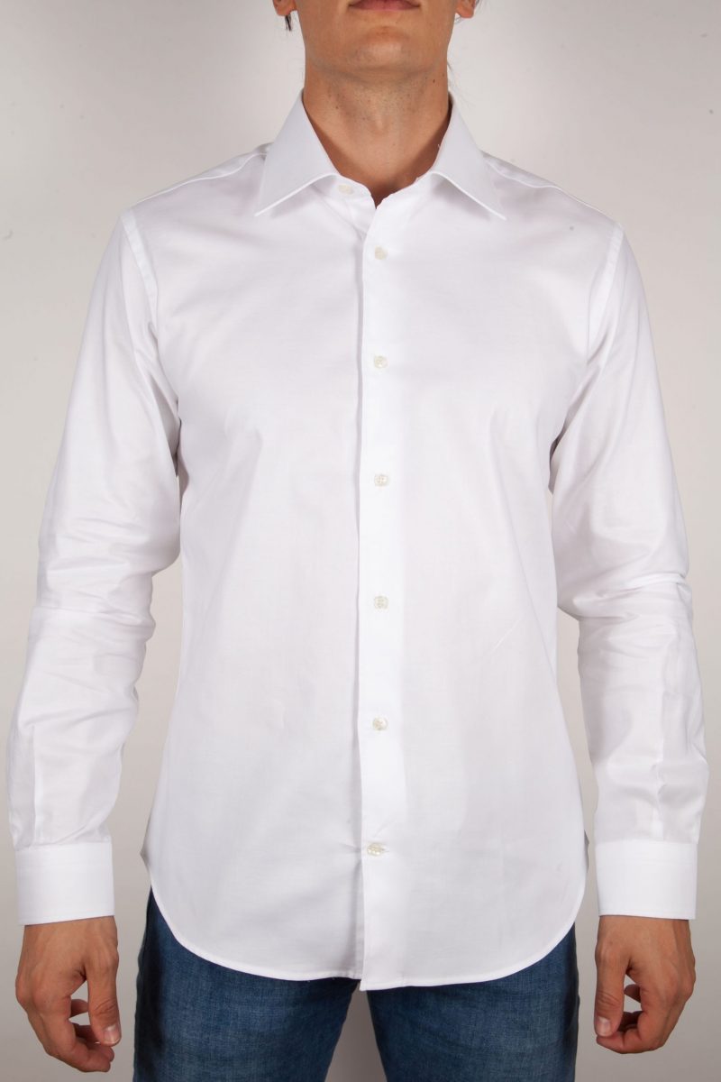 Camicia Bianca Oxford Collo Italiano C06-1