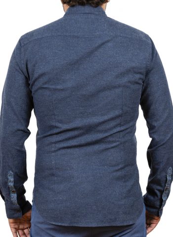 Camicia in flanella con contrasti fantasia