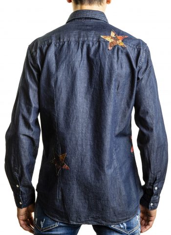 Camicia Denim con stelle patchwork