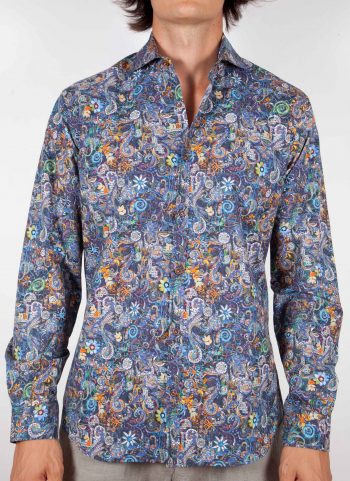 Camicia Fantasia Collo Morbido Multicolor