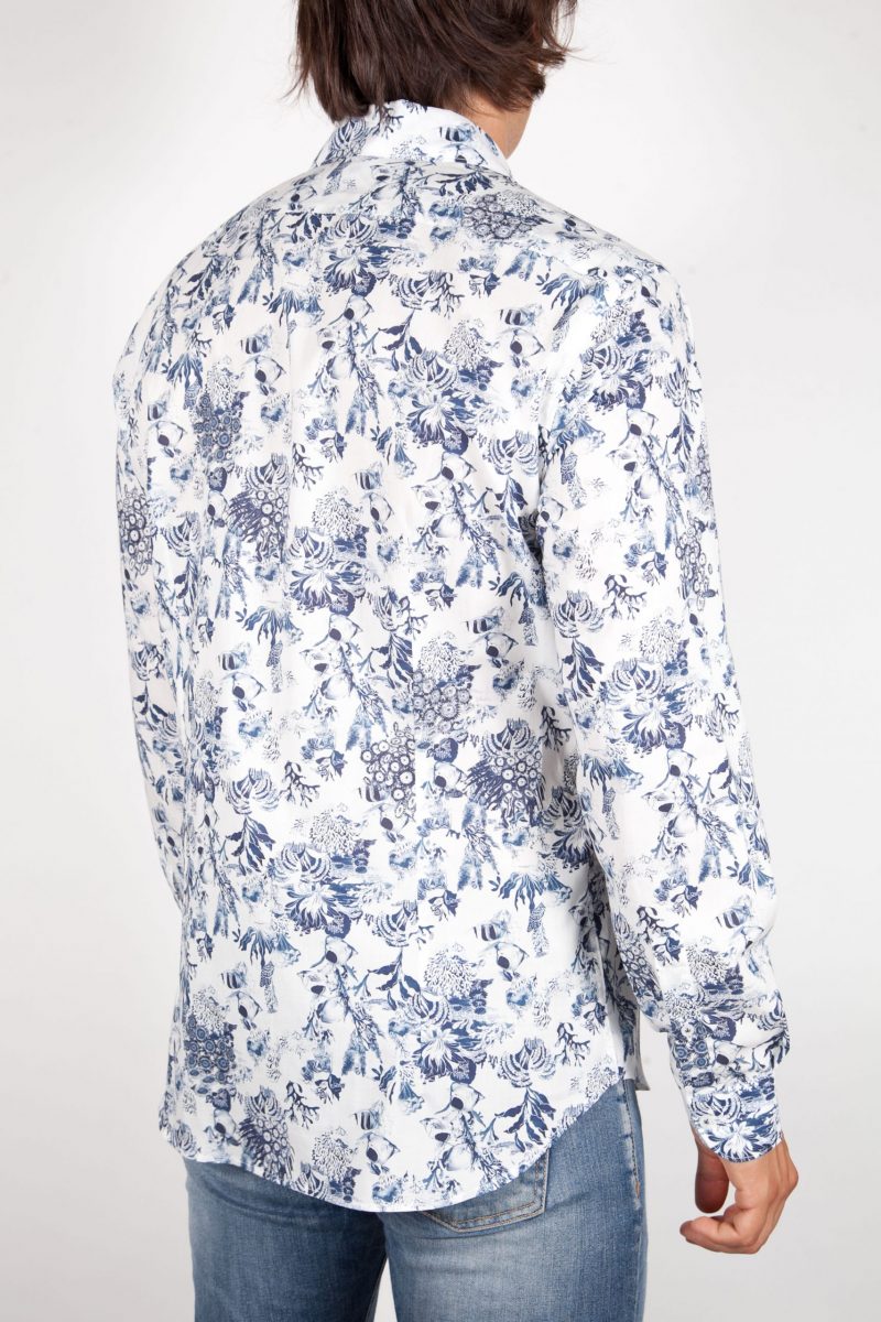 Patterned Shirt French Collar