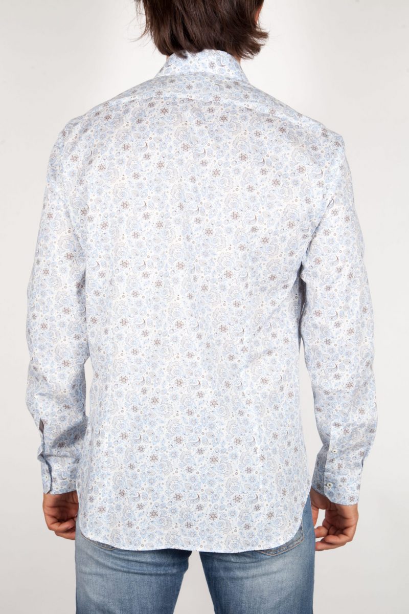 Patterned Shirt French Collar