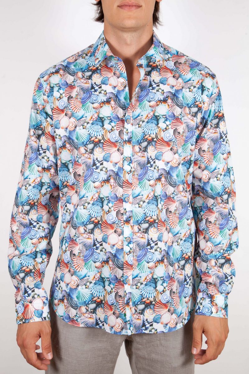 Patterned Shirt small Multicolor Collar