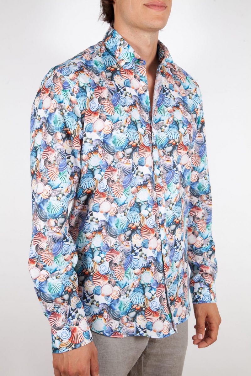 Patterned Shirt small Multicolor Collar
