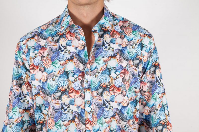 Patterned Shirt small Multicolor Collar