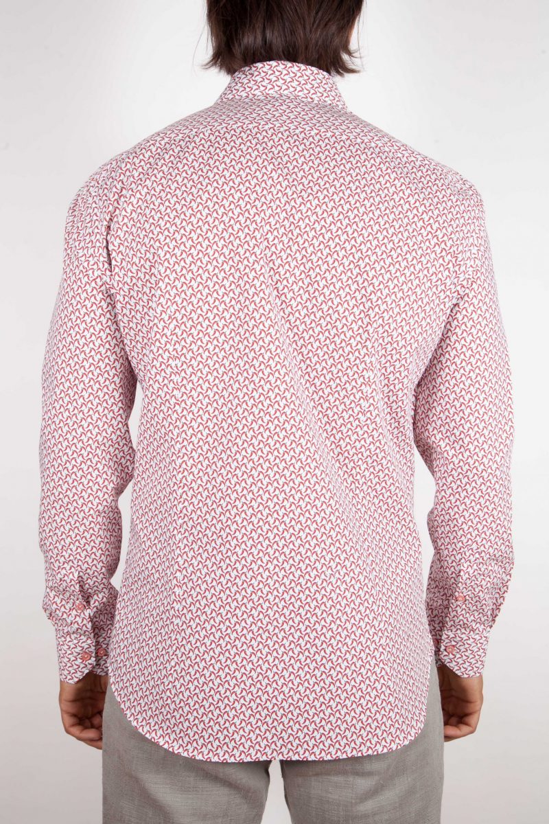 Patterned Shirt Italian Collar