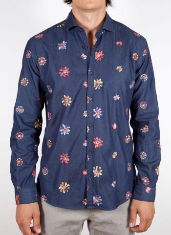 Cotton Shirt with Embroideries
