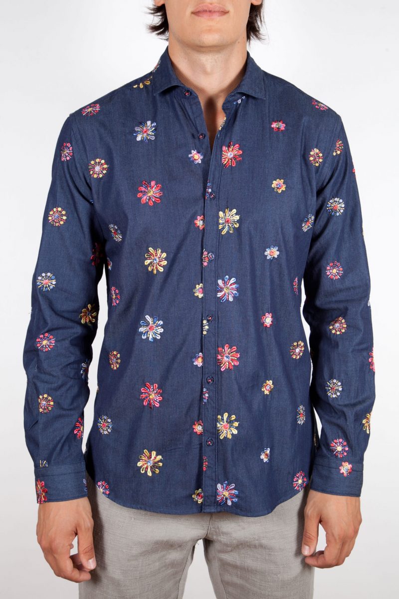 Cotton Shirt with Embroideries