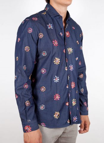 Cotton Shirt with Embroideries