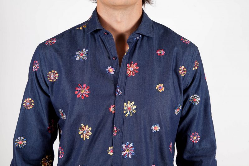 Cotton Shirt with Embroideries