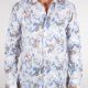 Patterned Linen Shirt French Collar