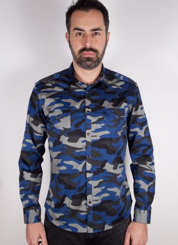 Camicia con stampa camouflage MARRADI-66-526-03