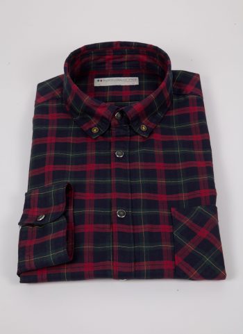 Camicia a quadri con tasca ARDENZA-64-574-03