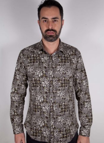 Camicia con stampa camouflage PISA-UBB-528-01