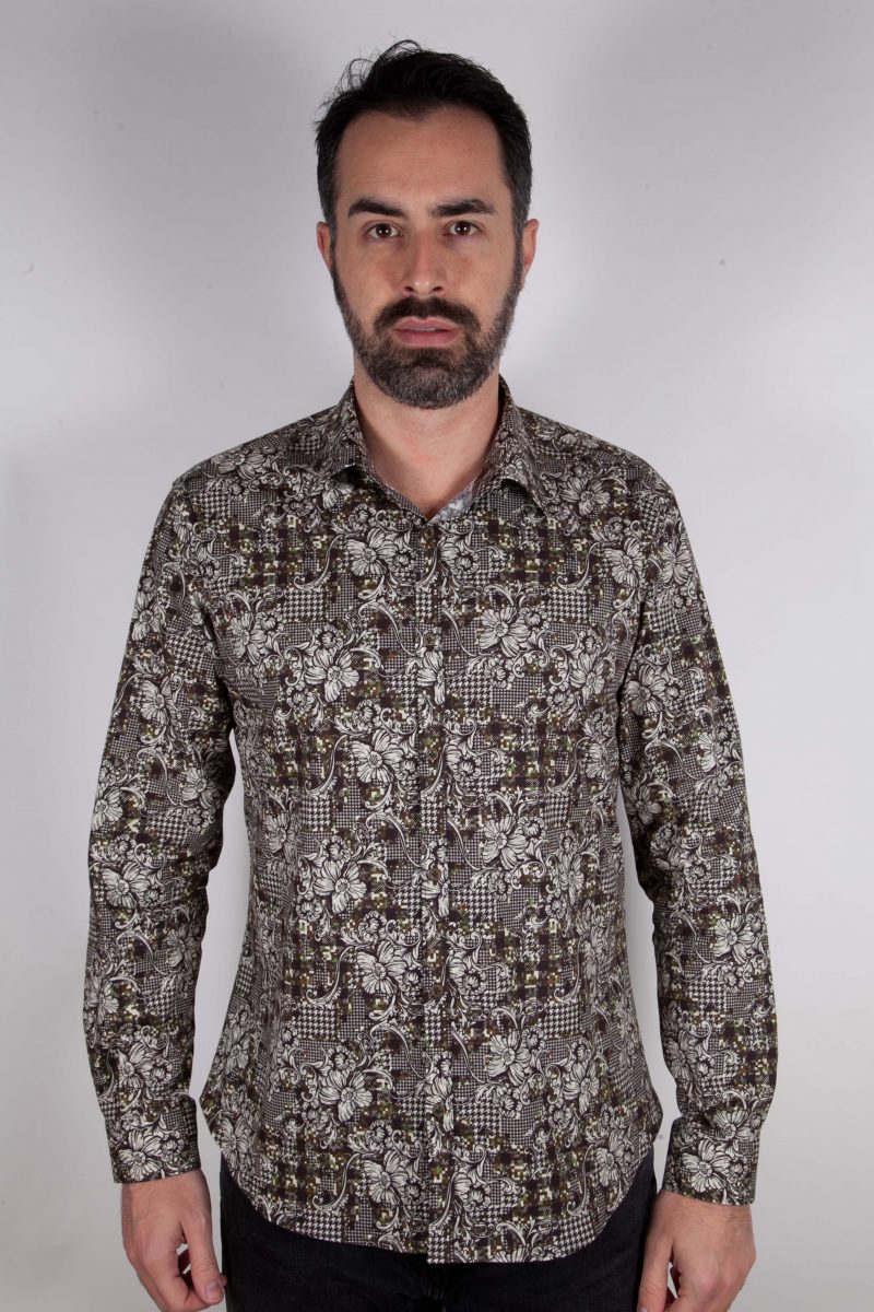 Camicia con stampa camouflage PISA-UBB-528-01