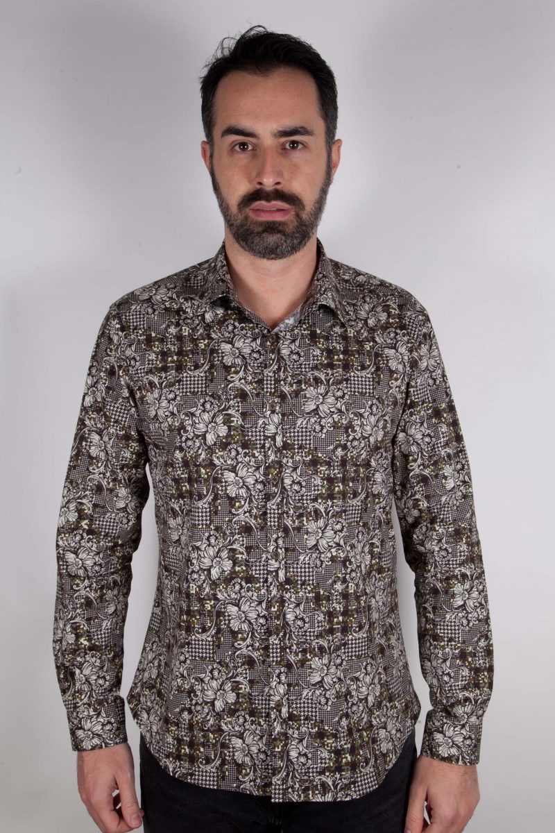 Shirt with camouflage print PISA-UBB-528-01