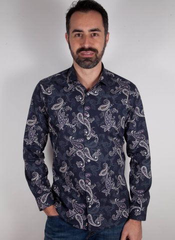 Shirt with cachemire print FIRENZE-73-531-01