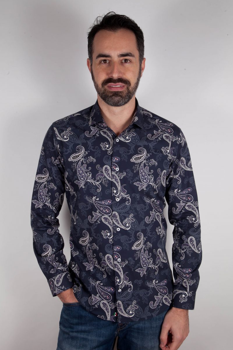 Shirt with cachemire print FIRENZE-73-531-01