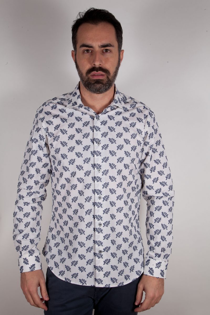 Shirt Fil Coupe with italian collar FIRENZE-61-507-01