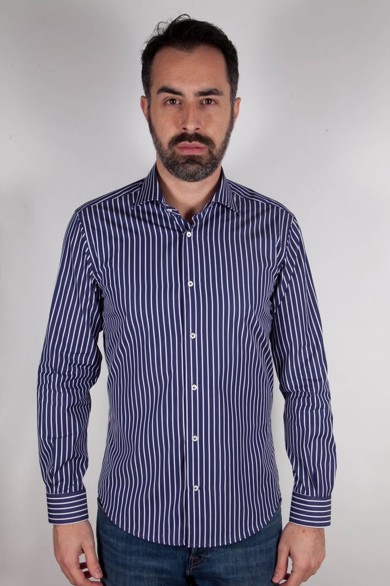 Camicia a righe Blu FIRENZE-84-566