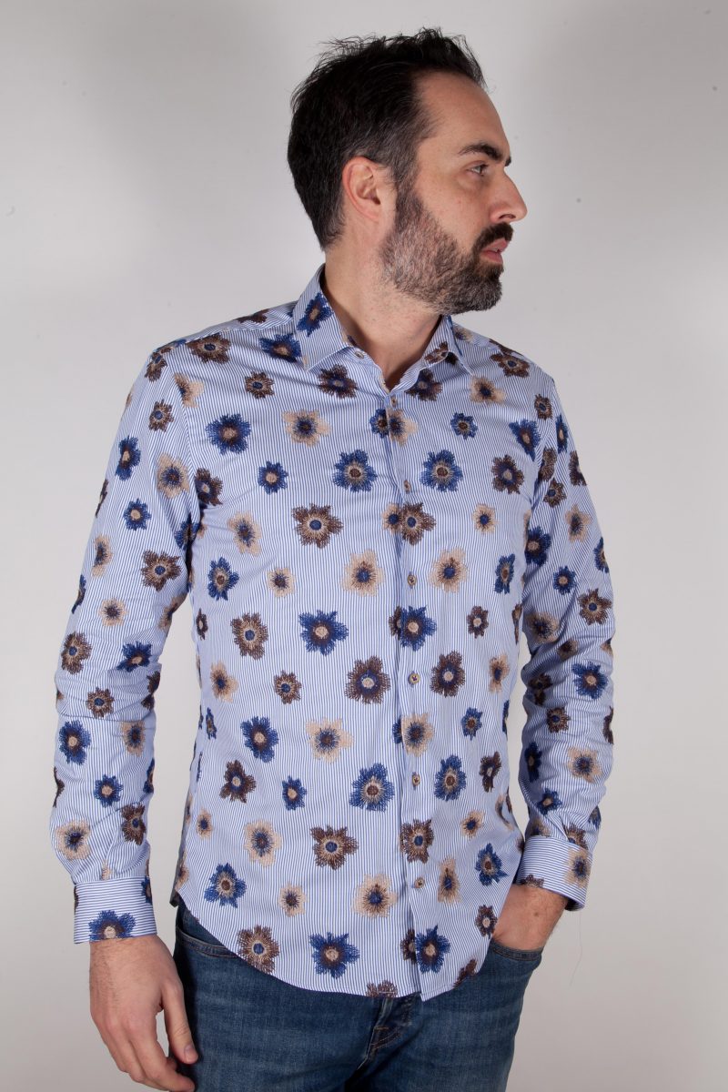 Shirt Fil Coupe with italian collar FIRENZE-73f-613
