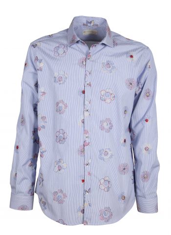 Shirt embroidered with flowers PISA-62F-819-01