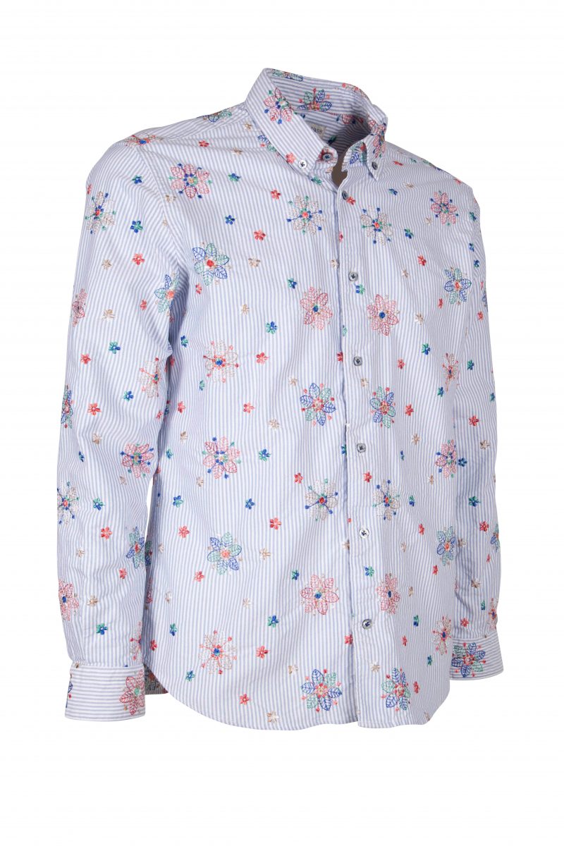 Man shirt in oxford with embroidery FIRENZE-64-241