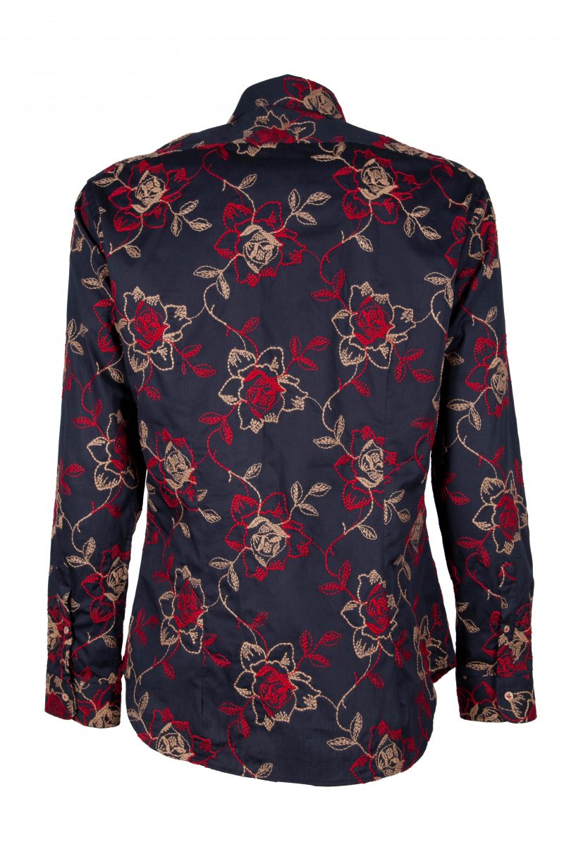 Men's shirt in gabardine with embroidery FIRENZE-31F-242