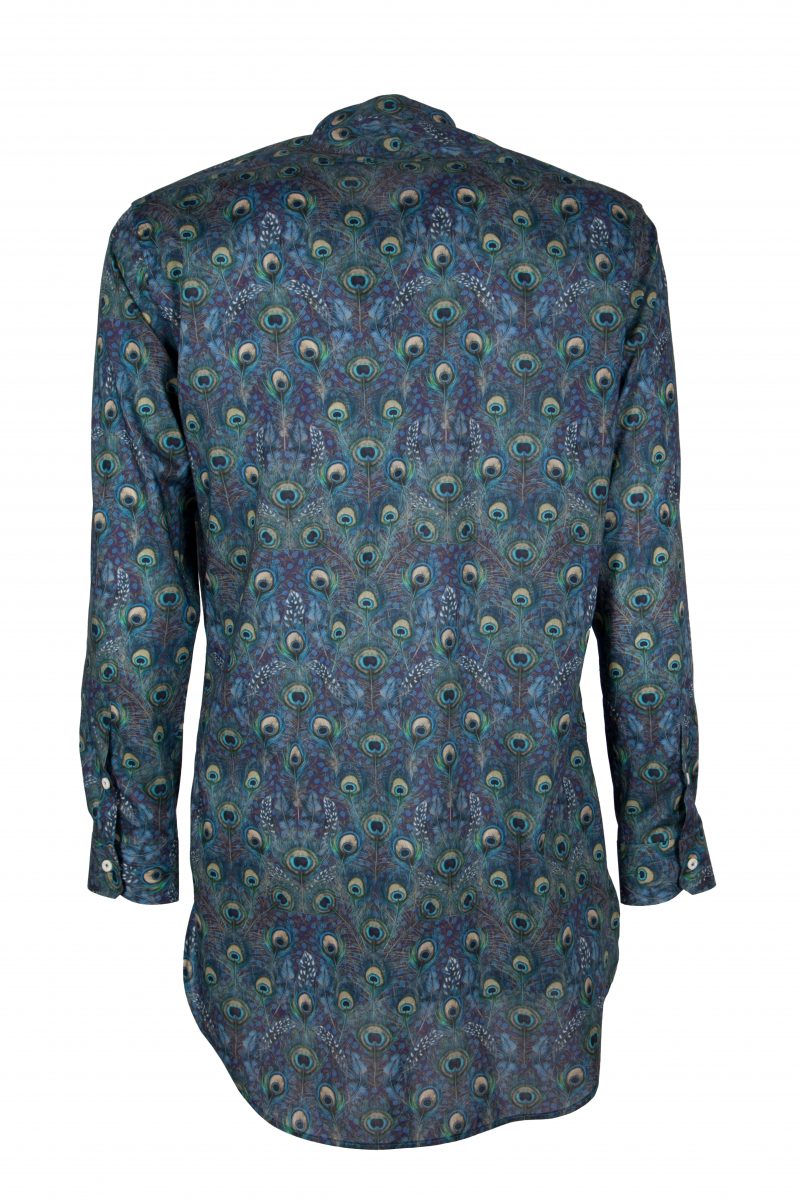 Camicia uomo in cotone con Stampa pavone ARBIA-33-154-02