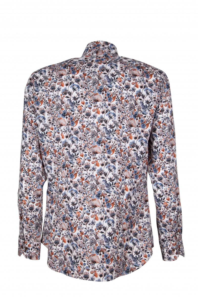 Cotton man shirt with floral print SIGNA-65-146-01