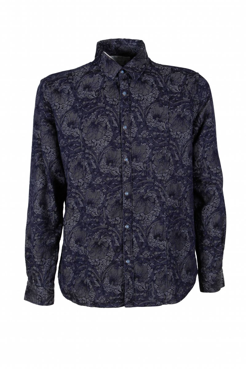 Man shirt in Jacquard Denim LEGOLI-66-235-01