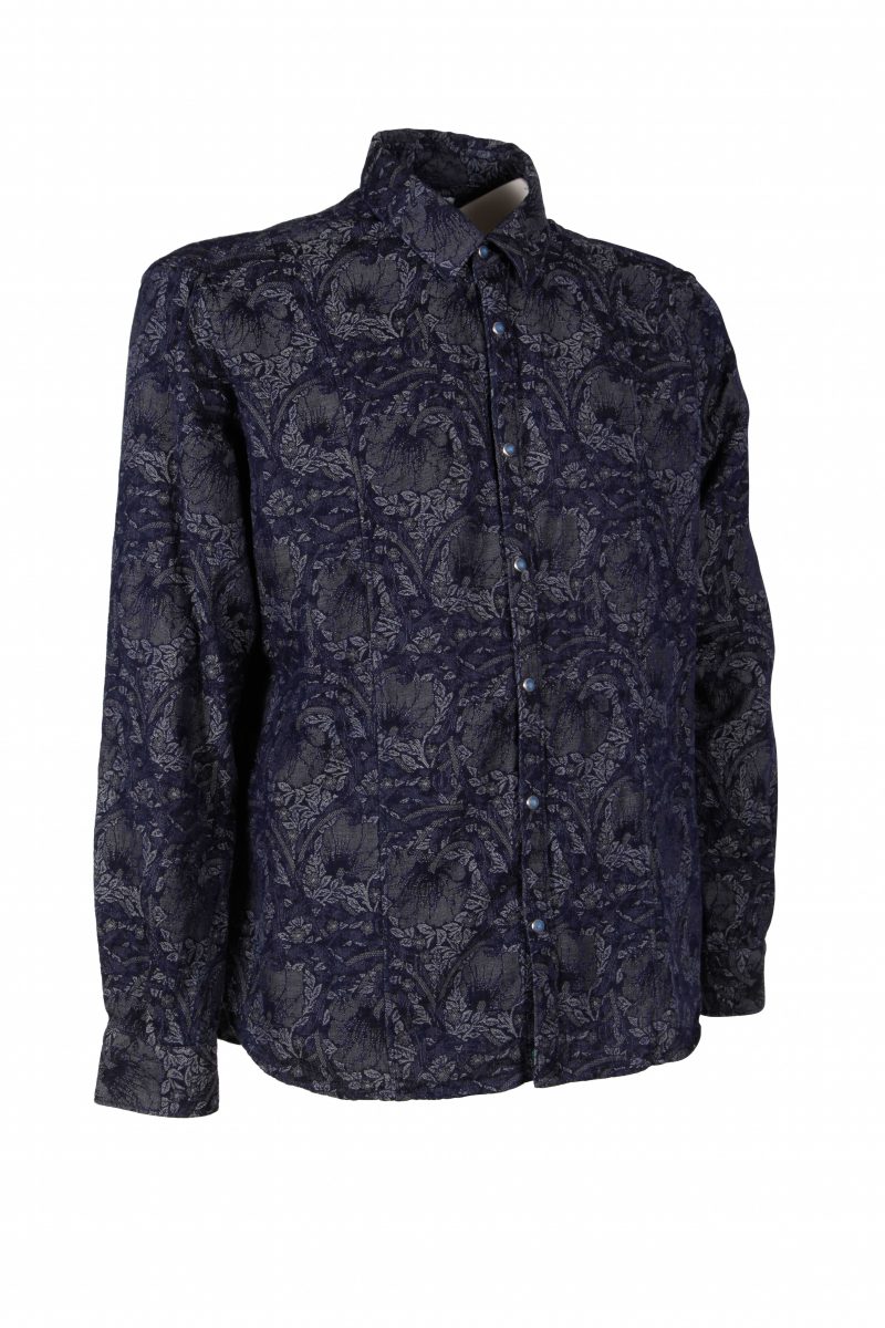 Man shirt in Jacquard Denim LEGOLI-66-235-01