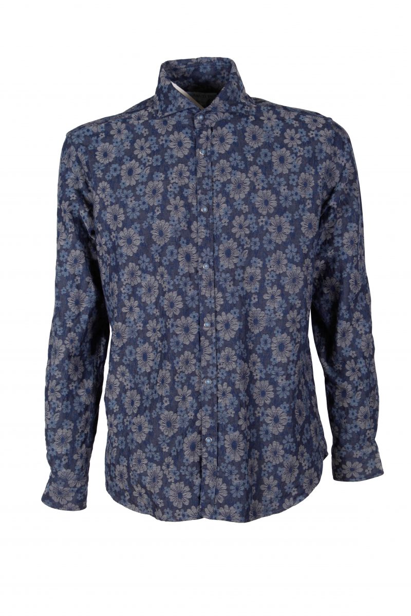 Camicia uomo in Denim Jacquard PISA-31W-237-01