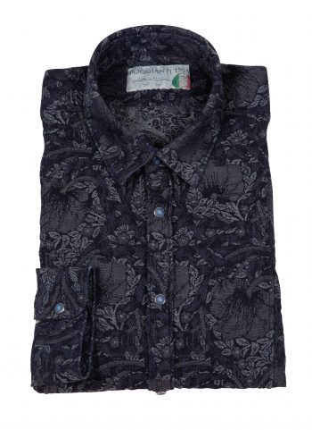 Man shirt in Jacquard Denim LEGOLI-66-235-01