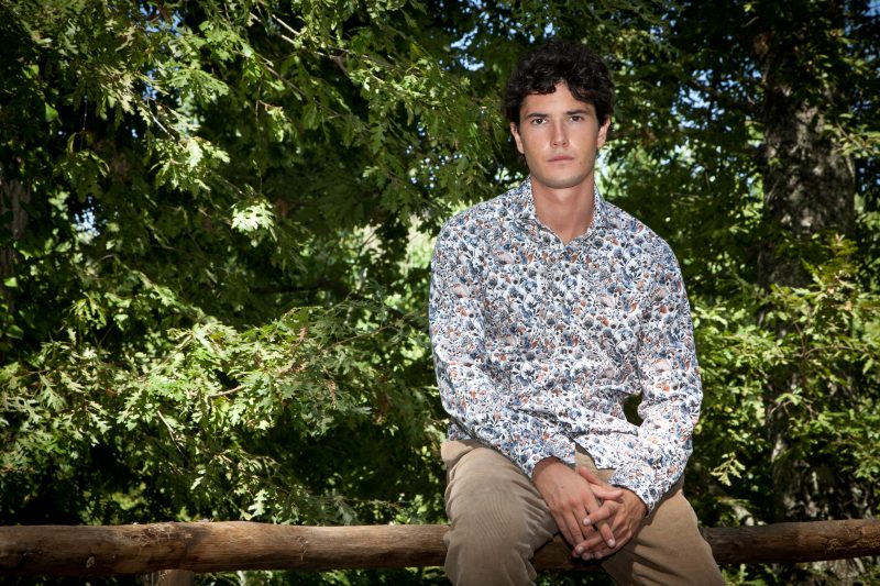 Cotton man shirt with floral print SIGNA-65-146-01