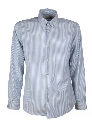 Camicia in lana merinos REDA a righe PISA-64-117-01