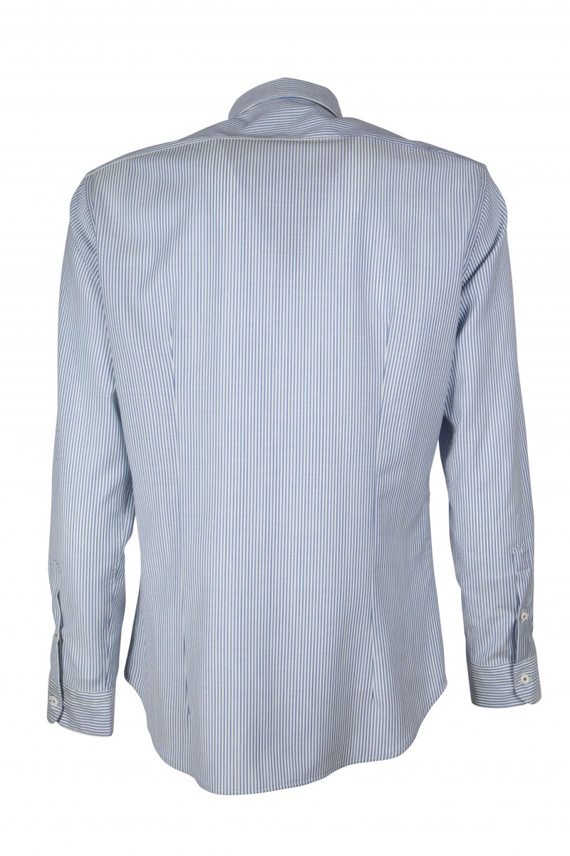 Camicia in lana merinos REDA a righe PISA-64-117-01
