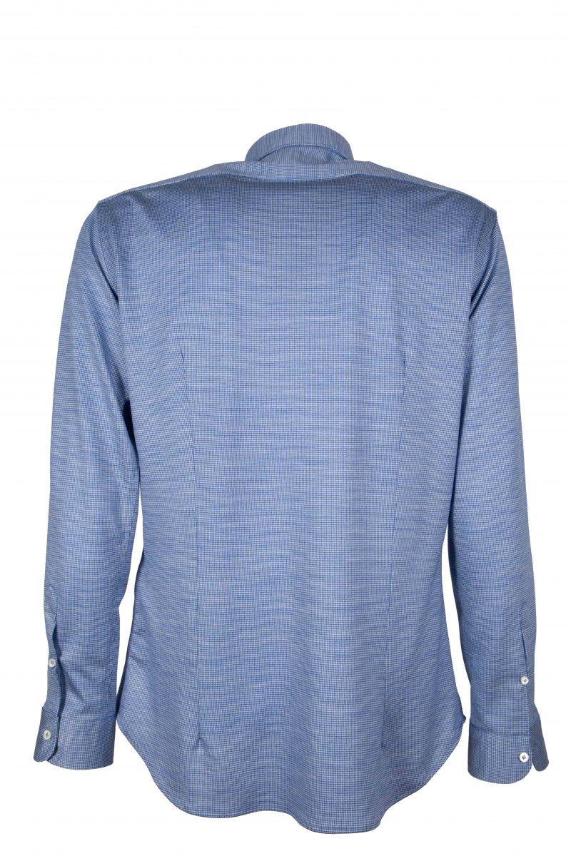 Pied de poule men's shirt on merino wool fabric FIRENZE-95F-121-02