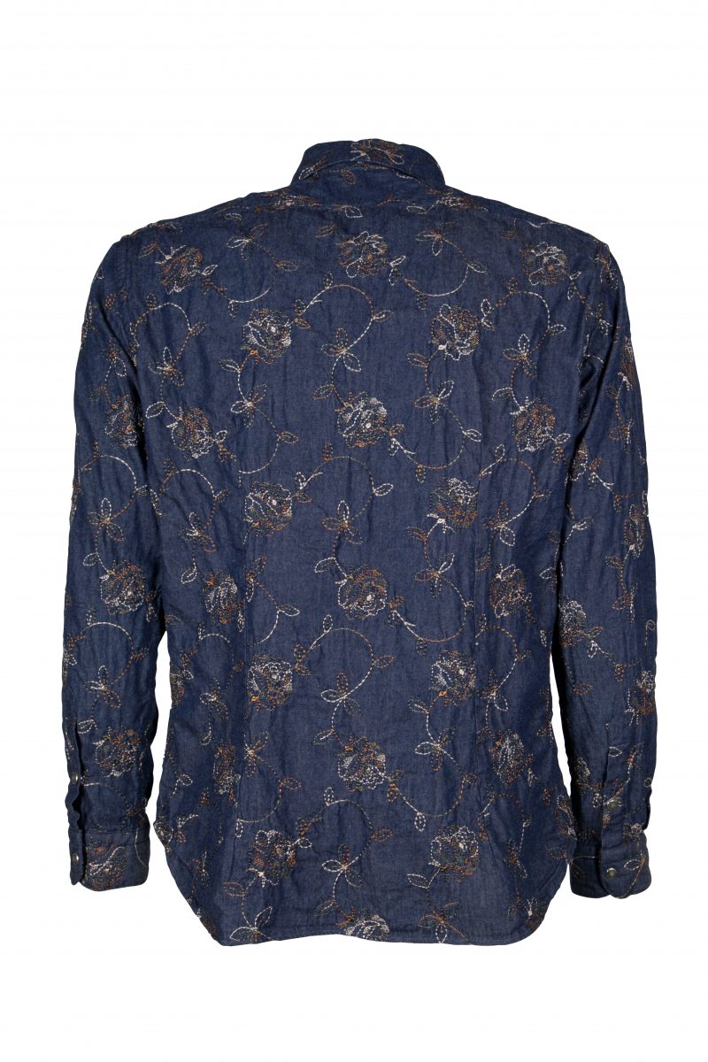 Men's Denim Shirt with Embroidery FIRENZE-31W-249-01