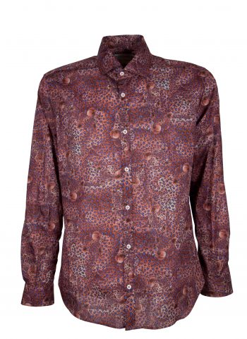 Men's patterned shirt in LIBERTY LONDON cotton PISA-60F-155-01