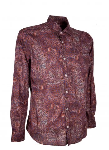 Men's patterned shirt in LIBERTY LONDON cotton PISA-60F-155-01